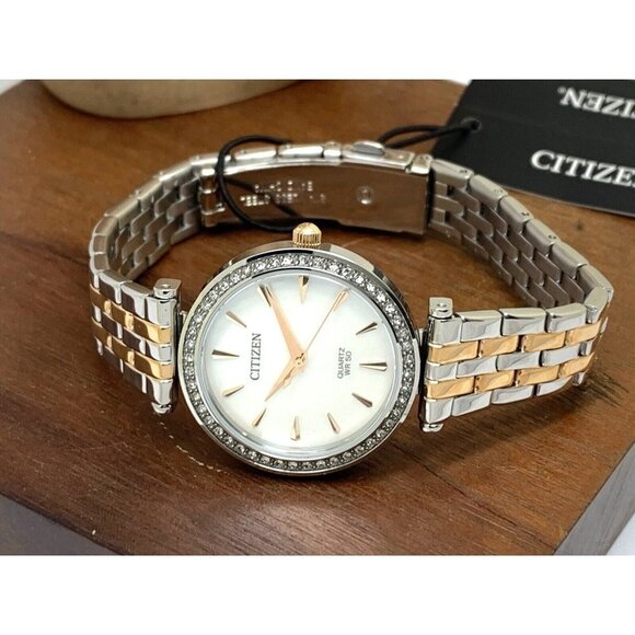 Citizen Women's Watch ER0216-67D Quartz White Mother of Pearl Dial Two Tone - Picture 7 of 13